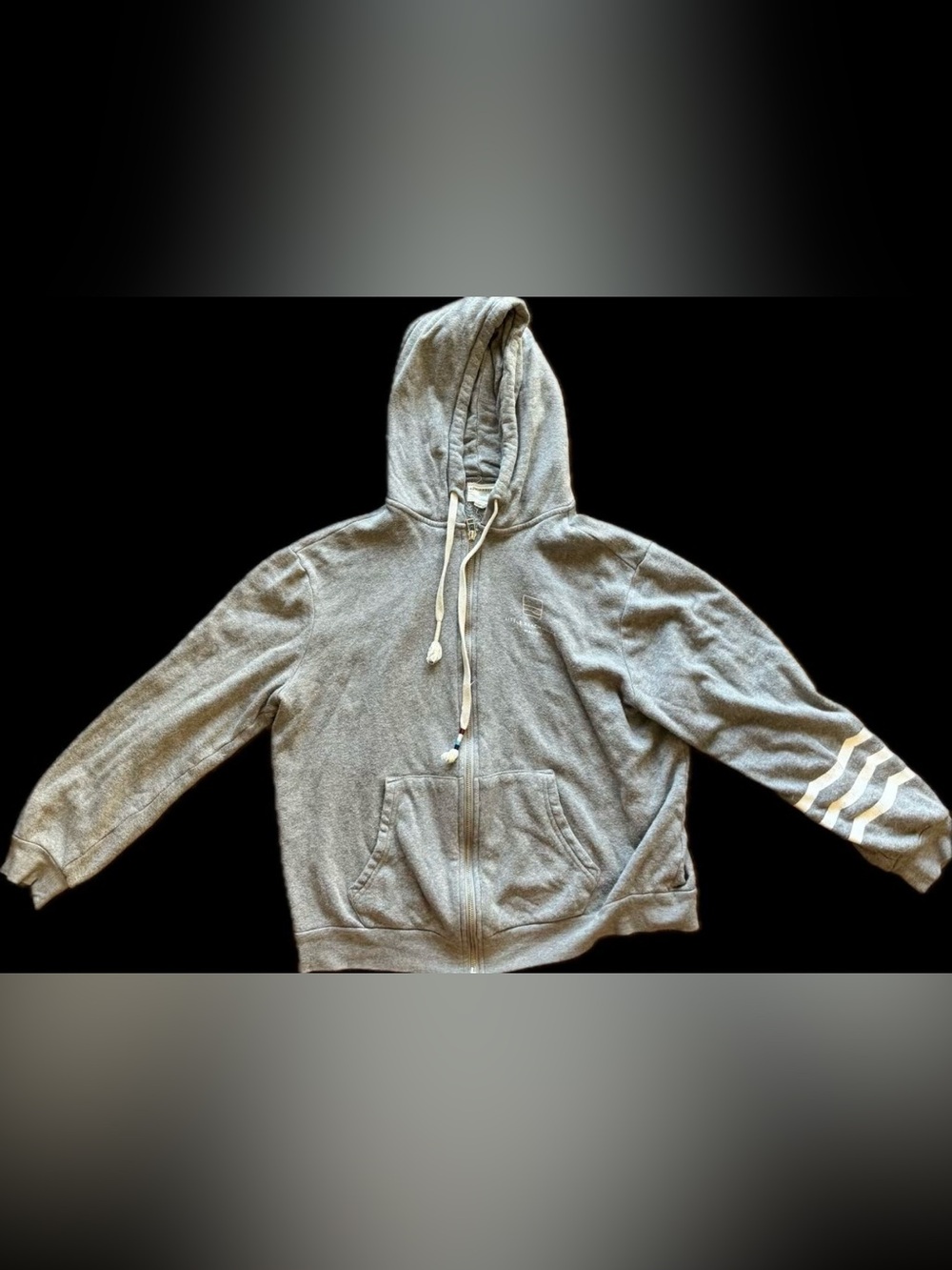Sol Angeles Little Beach House Soho House Malibu Zip Up Hoodie Grey Small